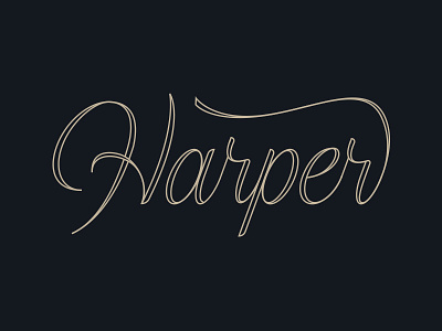 Harper Lettering bezier cursive hand lettering harper illustrator lettering logo pen tool script type typography