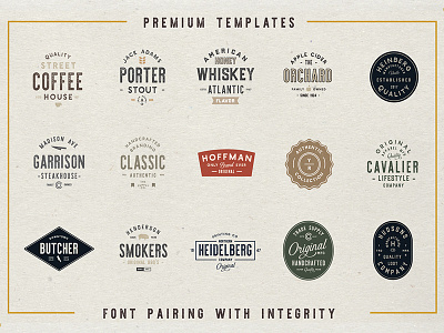 The Artisan Collection (Logo Templates & 11 Fonts)