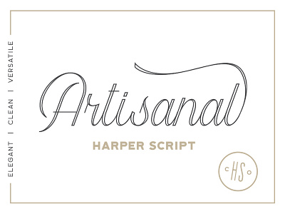 Harper Script cursive h hand lettering harper lettering logo modern retro script vintage wordmark