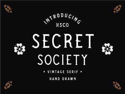 Secret Society - Vintage Spur Serif Typeface