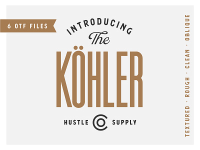 Introducing "Kohler" a condensed Sans Serif condensed font creative market font label modern retro logo type design typeface typographic vintage logo