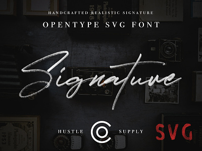 JV Signature OpenType SVG Script autograph brush logo calligraphy font signature signature logo signature script svg svg font typeface