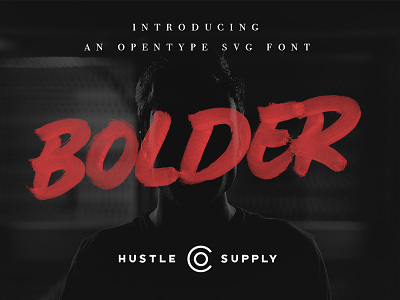 Bolder - An Opentype SVG Font brush brush font calligraphy font hand lettering lettering logo marker opentype svg svg font typeface wordmark