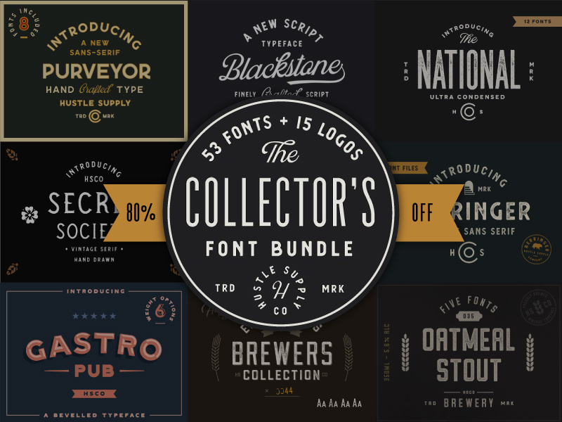 The Collector's Font Bundle by Jeremy Vessey on Dribbble