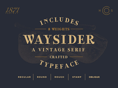 Waysider - A Vintage Serif badge font label lettering serif serif font type typeface typography vintage vintage font whiskey