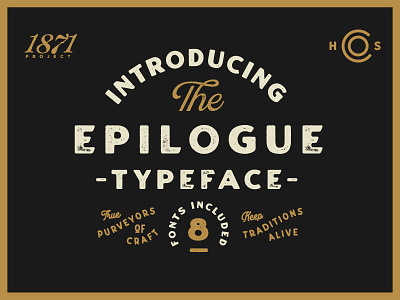 Introducing Epilogue - A Vintage Sans Serif badge branding font label lettering logo retro texture typeface typography vintage wordmark