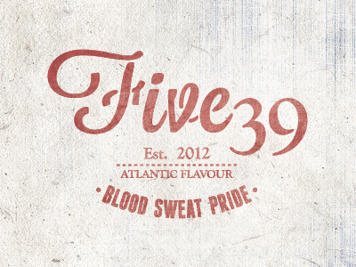 Five 39 Co. apparel t shirt brand logo rustic atlantic texture retro vintage clothing wordmark stamp mark