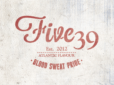 Five 39 Co. apparel atlantic brand clothing logo mark retro rustic stamp t shirt texture vintage wordmark