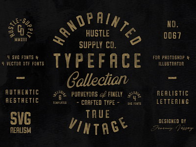 The Hand Painted Typeface Collection badge branding font hand lettering label lettering retro script svg font type typeface typography vintage wordmark
