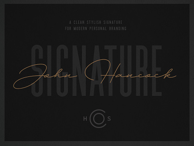 HSCO John Hancock |  A Signature Typeface