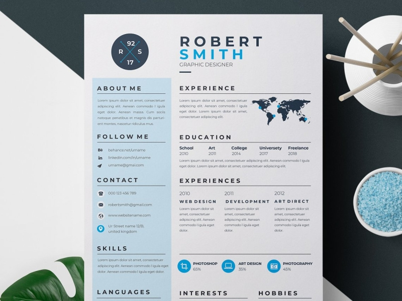 Creative Resume For-Graphic by Click Paint on Dribbble