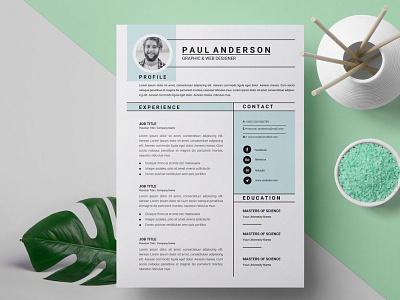 Creative Resume Template branding teachers resume ui