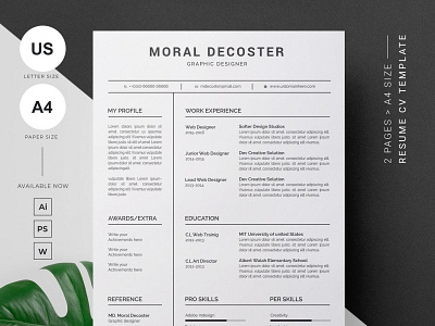 Clean Cv Template 2022 branding teachers resume ui