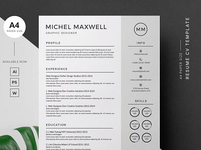 Creative Resume Cv Template teachers resume