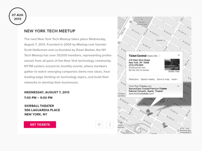 Event Page event page events made in ny web design website