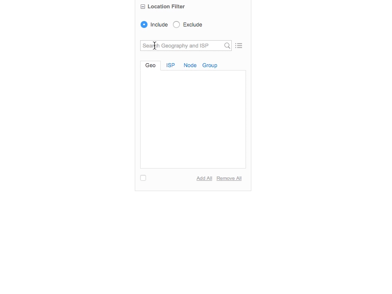 Location Filter Widget widget filter location