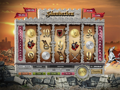 Skenderbeu Slot Game app games gui illustration mobile slot