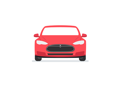 [cars] Tesla car red tesla