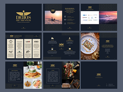 Presentation of the Dellos Air Service branding catering design graphic design mailing polygraphy presentation