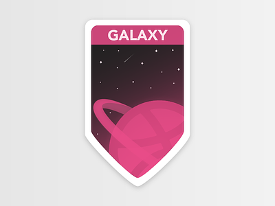 Endless possibilities 2d dribbble galaxy illustration space sticker