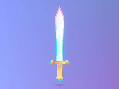 Fantasy sword fantasy glow gradient illustration light sword