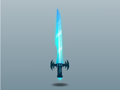 Icy Fantasy sword fantasy glow gradient ice illustration light rpg sword