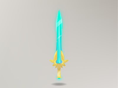 Elven Fantasy sword fantasy glow gradient illustration light rpg sword