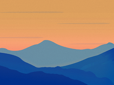 Landscape experiment color landscape mountain sketch sky sun