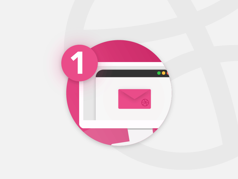 1x Dribbble Invite dribbble giveaway icon illustration invite vector