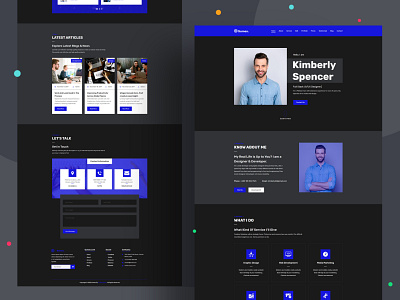 Personal Portfolio, CV & Resume Template | Blue app branding clean concept creative design design dribbble flat illustration logo minimal personal branding redesign resume resume design typography ui ux vector website