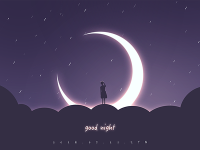 good night color dribbble illustrator ps ui