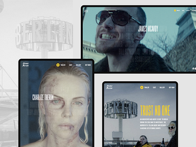 Atomic Blonde website concept atomic blonde cinema clean concept desktop film grid minimal movie promo typographic ui web website