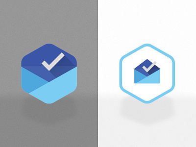 Inbox Icon Concept app appicon hexagon hexicon icon inbox practice ps