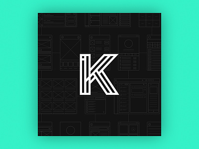 New Personal Mark brand branding business card glow in the dark k logo logotype mark monogram ui visual design