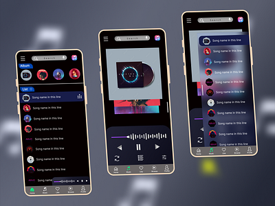 Music Mobile App UI Design