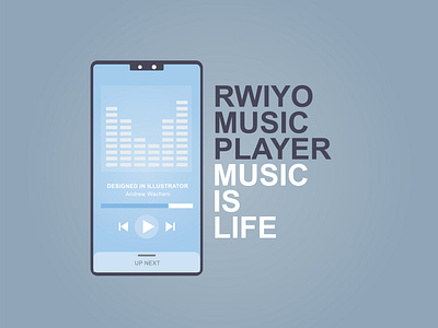 RWIYO MUSIC PLAYER APP branding design flat design graphic design illustration vector