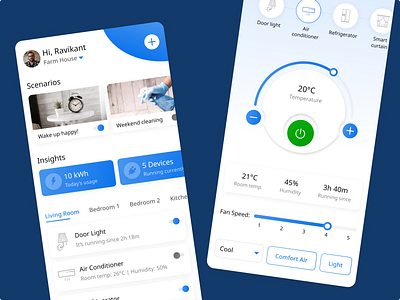 UI design: Smart Home Mobile App