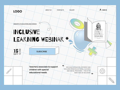 Inclusive learning website consept concept graphic design landing ui uiux webdisign website