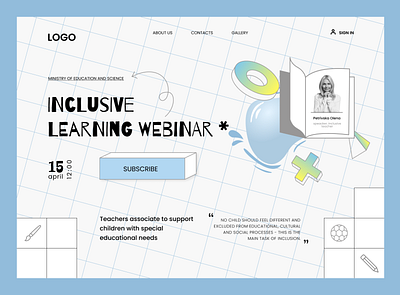 Inclusive learning website consept concept graphic design landing ui uiux webdisign website