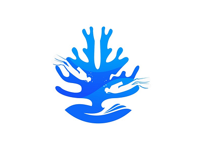 Save coral reef branding design graphic design icon illustration logo vector
