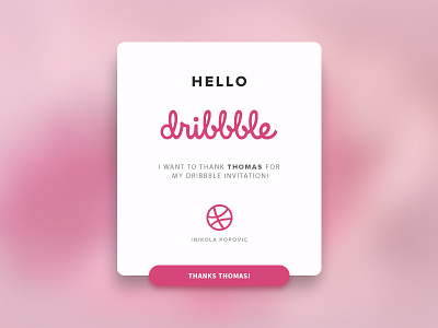 It's Dribbble time! ball card debut dribbble invite material photoshop thank you thanks ui