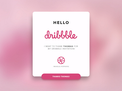 It's Dribbble time!