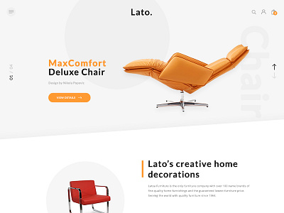 Store Header Minimal clean design ecommerce furniture header minimal photoshop psd store