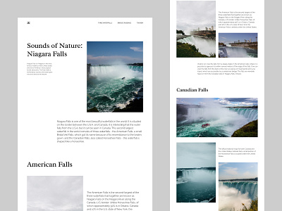 Niagara Falls. Longread design longreads ui ux web webdesign