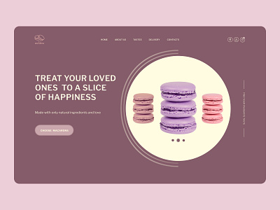 Deux macarons. Website concept concept design desserts macarons ui ux web webdesign