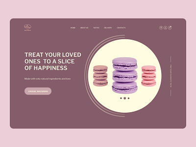 Deux macarons. Website concept