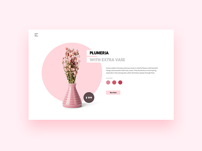 Daily UI - Flower E - Commerce e commerce flat design flower minimal single page typography ui user experience user interface website