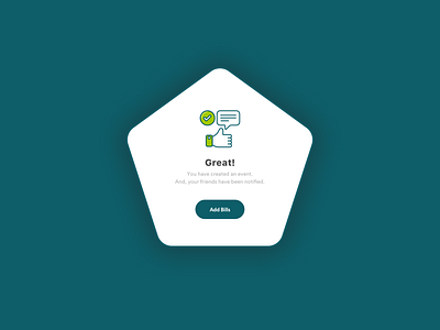 Weekend UI - Notification card design green icon illustration message minimal sketch typography ui user experience user interface ux vector website