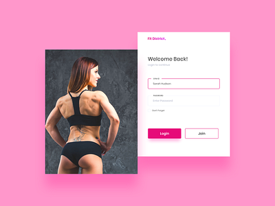 Women Fitness Site - Weekend UI design fitness form gym landing page landing page design lingerie login login form minimal pink sexy sign in sign in form single page typography ui user interface website women