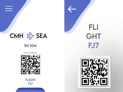 Daily UI 24 - Boarding Pass app design ui ux